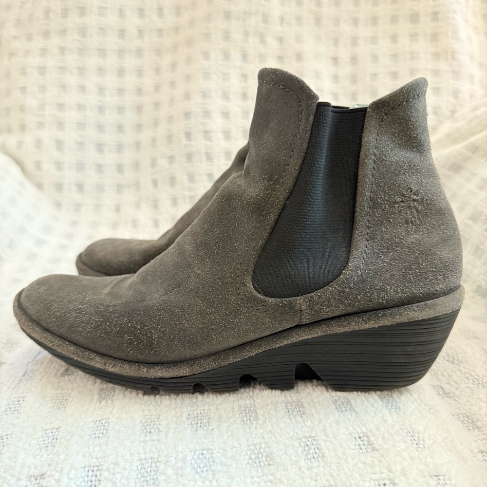 Fly London Grey Suede Ankle Boots